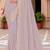 Sequin embroidered work lavender georgette designer saree