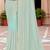 Sequin embroidered work sea green georgette designer saree