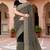 Sequin embroidered work black georgette designer saree
