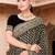 Sequin embroidered work black georgette designer saree