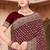 Sequin embroidered work maroon georgette designer saree