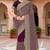 Sequin embroidered work purple georgette designer saree