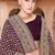 Sequin embroidered work purple georgette designer saree