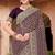 Sequin embroidered work purple georgette designer saree