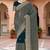 Sequin embroidered work teal blue georgette designer saree