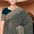 Sequin embroidered work teal blue georgette designer saree