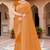 Sequin embroidered work mustard georgette designer saree