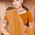 Sequin embroidered work mustard georgette designer saree