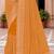 Sequin embroidered work mustard georgette designer saree