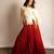Rust Orange Embroidered Crepe Indo Western Lehenga Set