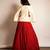 Rust Orange Embroidered Crepe Indo Western Lehenga Set