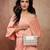   blush & bead ivory & pastel multi suede embellished clutch