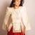Rust Orange Embroidered Crepe Indo Western Lehenga Set