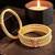 Gold plated set of 4 kundan ball design bangles