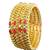 Gold plated set of 4 kundan ball design bangles