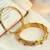 Set of 4 gold plated sleek kundan bangles