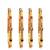 Set of 4 gold plated sleek kundan bangles