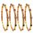 Set of 4 gold plated sleek kundan bangles