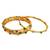 Set of 4 gold plated sleek kundan bangles