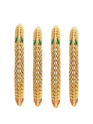 Set of 4 gold plated thushi style bangles 2