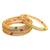 Set of 4 gold plated thushi style bangles