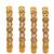 Set of 4 gold plated filigree carved style bangles