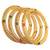 Set of 4 gold plated thushi style bangles