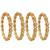 Set of 4 gold plated filigree carved style bangles