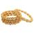Set of 4 gold plated filigree carved style bangles