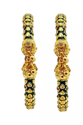 Set of 2 hathi mora meenakari style bangles
