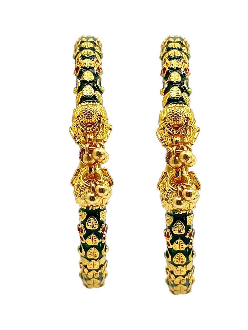 Set of 2 hathi mora meenakari style bangles