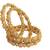 Set of 4 gold plated filigree carved style bangles