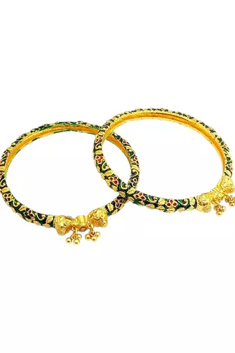 Set of 2 hathi mora meenakari style bangles