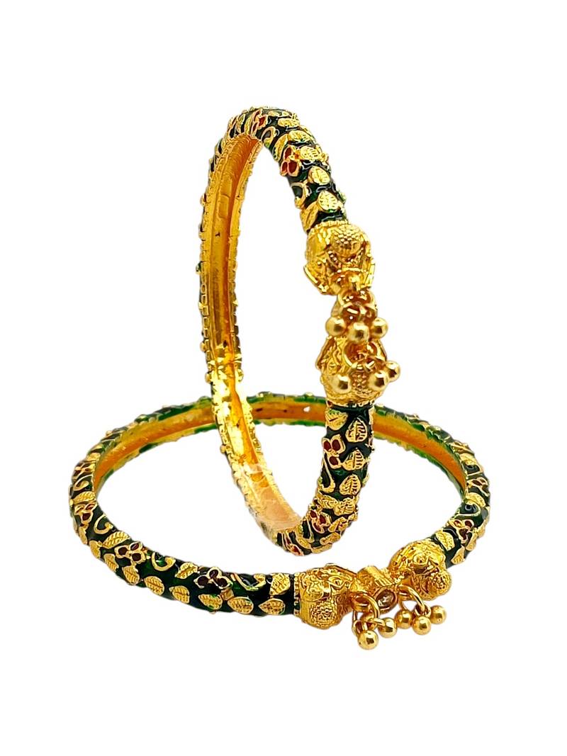 Set of 2 hathi mora meenakari style bangles
