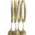 Set of 4 antique gold plated latkan bangle set