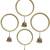Set of 4 antique gold plated latkan bangle set