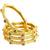 Gold plated set of 4 floral beaded bangle set