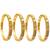 Set of 4 gold plated cz fancy bangles