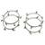 Silver plated set of 4 cz kashmiri ghungroo bangles