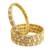 Set of 4 gold plated cz fancy bangles