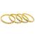 Set of 4 gold plated cz fancy bangles