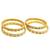 Set of 4 gold plated cz fancy bangles