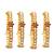 Set of 4 gold plated kundan rajwadi style bangles