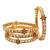 Set of 4 gold plated kundan rajwadi style bangles