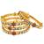 Set of 4 gold plated kundan rajwadi style bangles