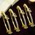 Gold plated set of 4 cz kashmiri ghungroo bangles