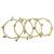 Gold plated set of 4 cz kashmiri ghungroo bangles