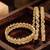 Set of 4 gold plated moissanite bangles