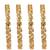 Set of 4 gold plated moissanite bangles