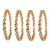 Set of 4 gold plated moissanite bangles